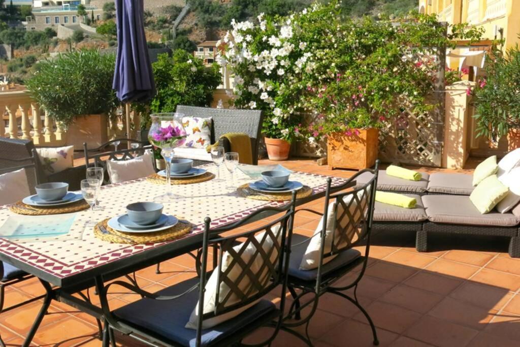 Apartamento En El Puerto De Soller Con Gran Terraza Privada Y Vistas Al Mar. Piscina Comunitaria. Localizado En Un Zona Tranquila Y Muy Soleada. Wifi Gratis Disponible. Parking. 外观 照片